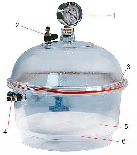 Micro-Tec Polycarbonate Vacuum Desiccator 