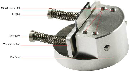 EM-Tec  VS8 mini spring-loaded SEM sample vise