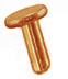 SEM pin stub Ø6 diameter top, standard pin, copper 