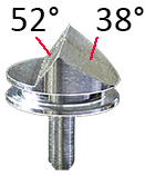 EM-Tec 52/38° Niedrigprofil-Doppel-Vorkipp-Stiftprobenteller  für TFS / FEI DualBeam FIB/SEM Systeme. 