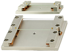 EM-Tec RG2 Aufnahme für 2x geologische Dünnschliffe, für petrographische Schliffe bis zu 48x28 mm, M4 Aufnahme