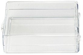 Micro-Tec C35 clear styrene plastic hinged storage boxes, 89x65x25mm