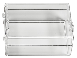 Micro-Tec C36 clear styrene plastic hinged storage boxes, 89x65x35mm