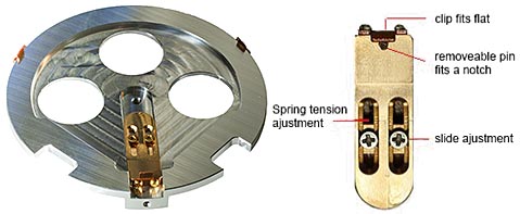 RPT Adapter plate holder for 4inch wafer, mounted on central spindle