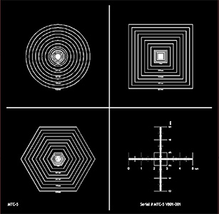 Micro-Tec MTC-5 Multiple target calibration standard with 4 patterns, Bright Field