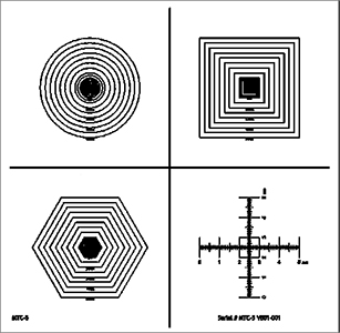 Micro-Tec MTCD-5  Multiple target calibration standard with 4 patterns, Dark Field