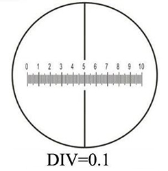 Micro-Tec MS1 Glas-Kalibrierobjektträger, 10 mm horizontales Linearmaß mit 0,1 mm Teilung