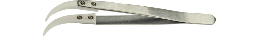 50-014570.jpg Value-Tec 7.ZTA ceramic tips tweezers, curved, strong tips, 128mm