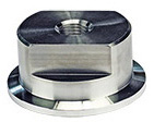 EM-Tec KF vacuum flange adapters to 1/4inch NPT female thread, aluminium