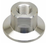 EM-Tec KF vacuum flange adapters to fine metric ISO female thread, 304 stainless steel