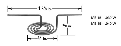 Micro-Electronics Verdampferwendel ME15, Wolfram