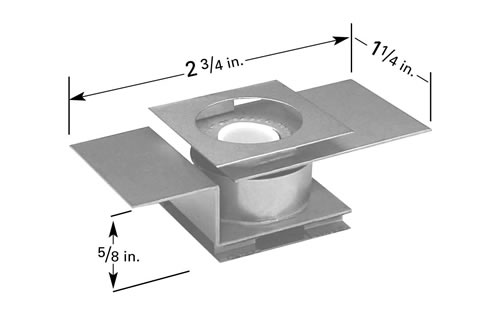 Shielded crucible heater CH-1 for crucibles C1 and C9, 70mm L x 32mm W x 16mm H