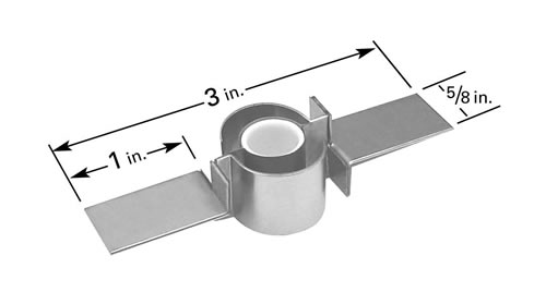 Shielded crucible heater CH-10 for crucibles C1 and C9, 76mm L x 16mm