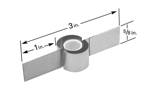 Abgeschirmte Tiegelheizung CH-11 für Tiegel C1 und C9, 76 mm L x 16 mm B, vertikale Anschlüsse