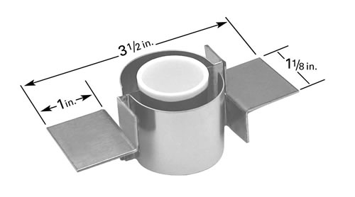 Abgeschirmte Tiegelheizung CH-12 für Tiegel C5, 89 mm L x 29 mm B