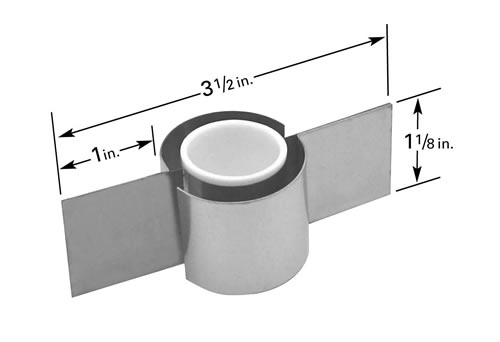 Shielded crucible heater CH-13 for crucible C5, 89mm L x 29mm W, vertical leads