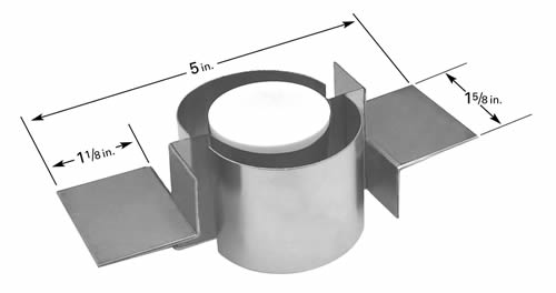 Shielded crucible heater CH-14 for crucible C6, 127mm L x 41mm W