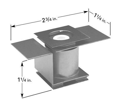 Abgeschirmte Tiegelheizung CH-7 für Tiegel C7, 70 mm L x 32 mm B x 32 mm H