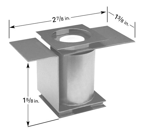 Shielded crucible heater CH-8 for crucible C8, 73mm L x 35mm W x 41mm H