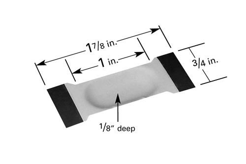 Alumina coated molybdenum Micro-Electronics evaporation source ME3, 0.005 inch/0.127mm