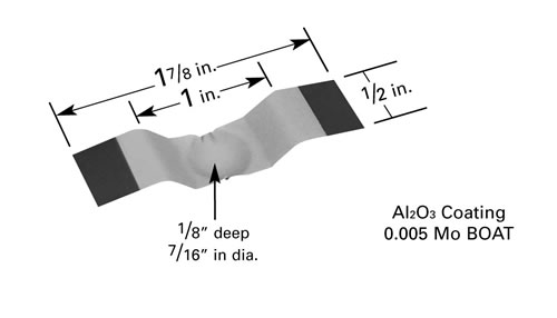 Alumina coated molybdenum Micro-Electronics evaporation source ME6B