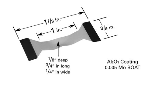 Alumina coated molybdenum Micro-Electronics evaporation source ME9