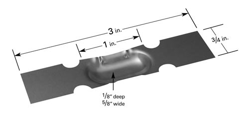 Evaporation boat S22 with 25.4x16x3mm trough, 76mm L x 19mm W, isolated hot-zone