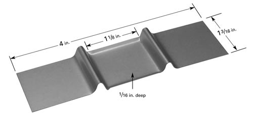 Evaporation boat S46 with 28 x 30 x 1.6mm trough, 102mm L x 30mm W 