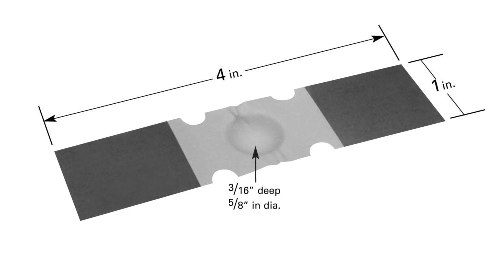 Aluminiumoxid beschichtetes Verdampfungsschiffchen S8C mit Ø 16 x 4,8 mm Vertiefung, 102 mm L x 25,4 mm B 